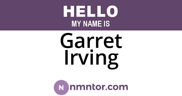 Garret Irving