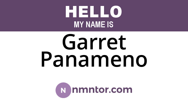 Garret Panameno