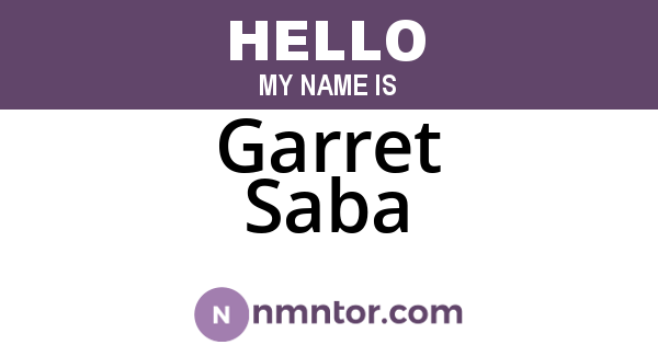 Garret Saba