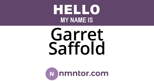 Garret Saffold