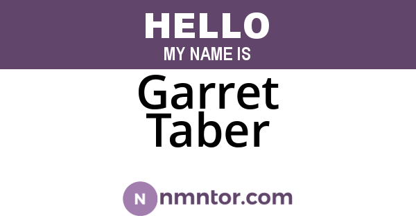 Garret Taber