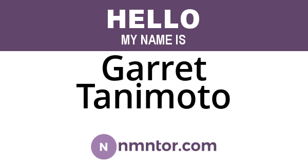 Garret Tanimoto
