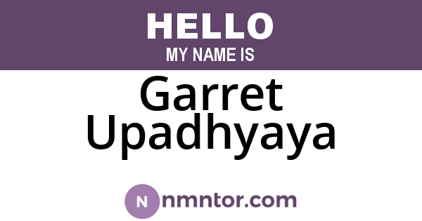 Garret Upadhyaya