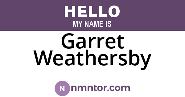 Garret Weathersby