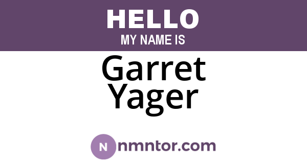 Garret Yager