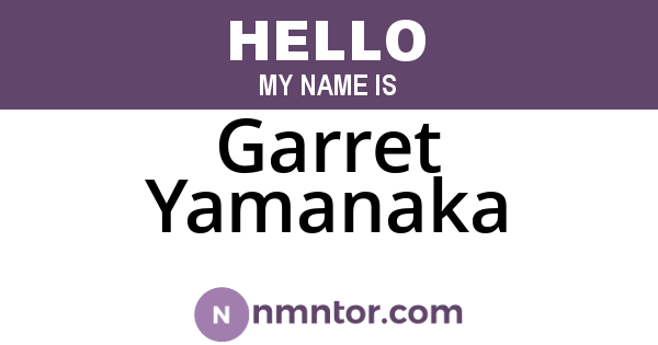 Garret Yamanaka