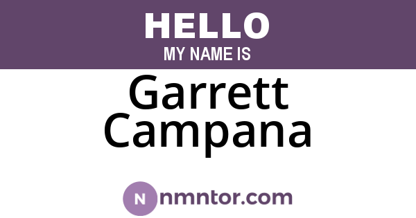 Garrett Campana