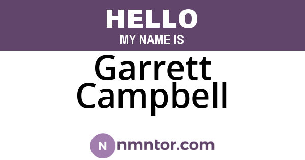 Garrett Campbell