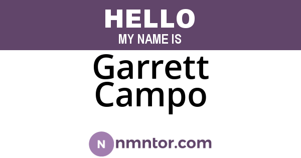 Garrett Campo
