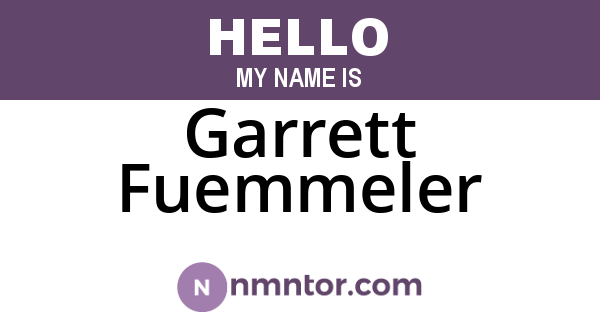 Garrett Fuemmeler