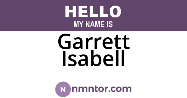 Garrett Isabell