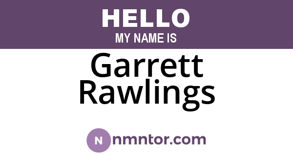 Garrett Rawlings