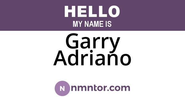 Garry Adriano