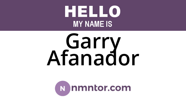 Garry Afanador