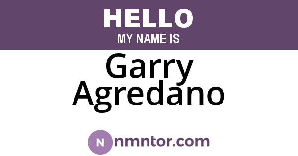 Garry Agredano