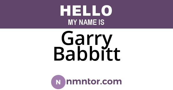 Garry Babbitt