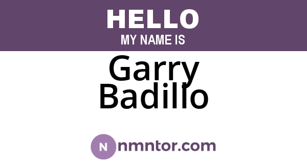 Garry Badillo