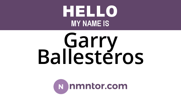 Garry Ballesteros