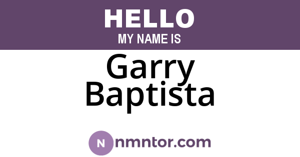 Garry Baptista