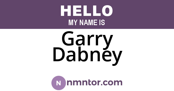Garry Dabney