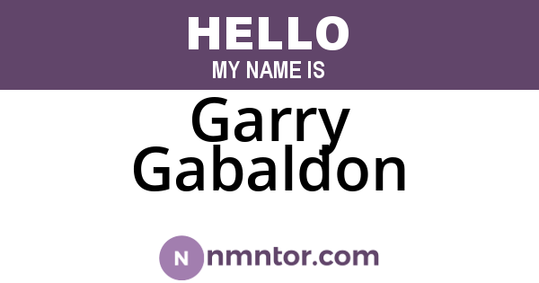 Garry Gabaldon