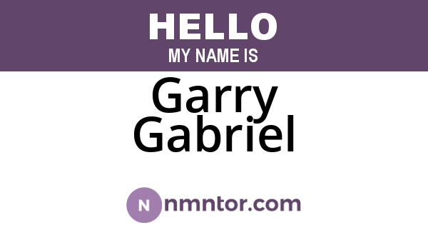 Garry Gabriel