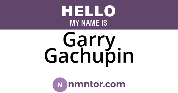 Garry Gachupin