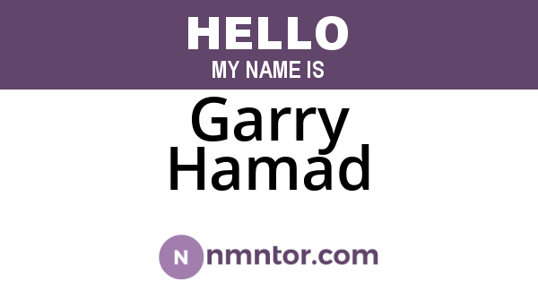 Garry Hamad