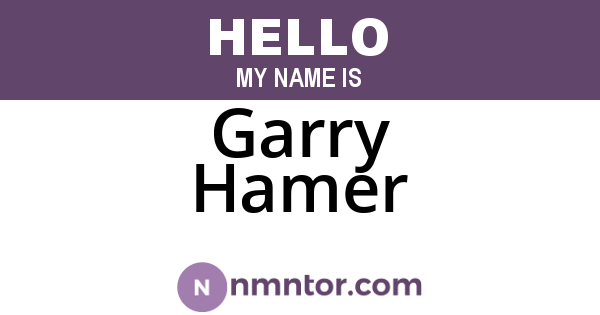 Garry Hamer
