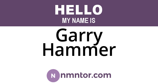 Garry Hammer