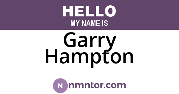 Garry Hampton