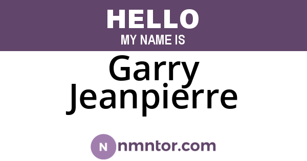 Garry Jeanpierre