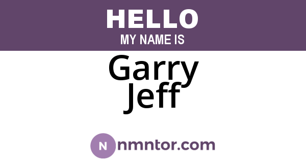 Garry Jeff