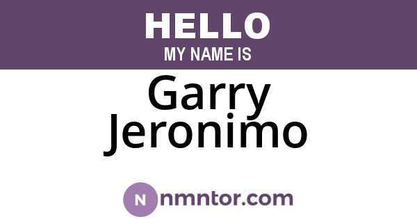 Garry Jeronimo