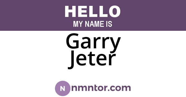 Garry Jeter