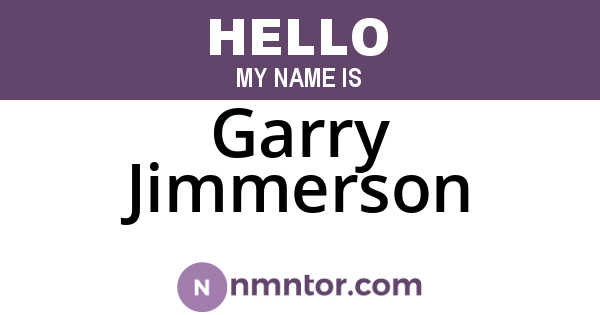 Garry Jimmerson