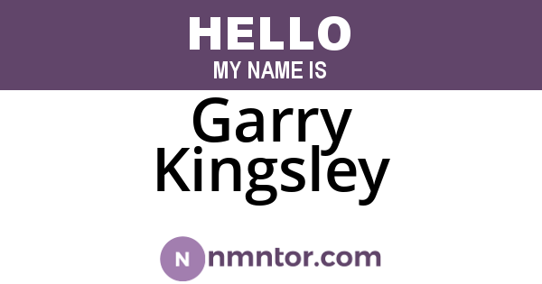 Garry Kingsley