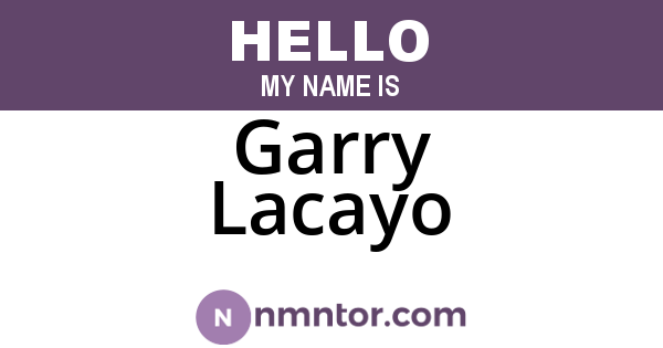 Garry Lacayo