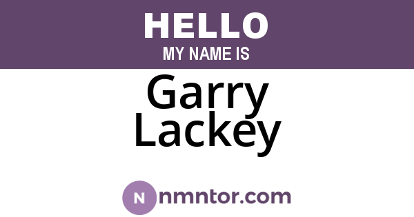 Garry Lackey