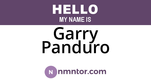 Garry Panduro