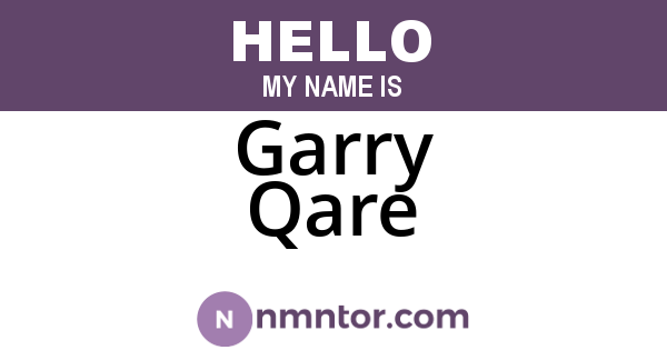 Garry Qare