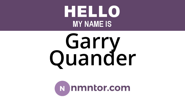 Garry Quander
