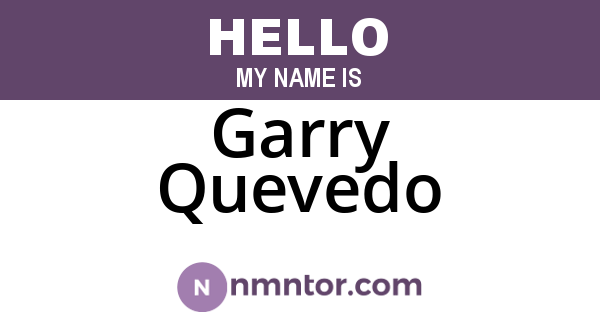 Garry Quevedo