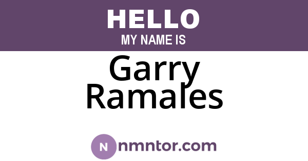 Garry Ramales