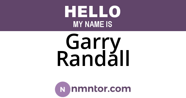 Garry Randall