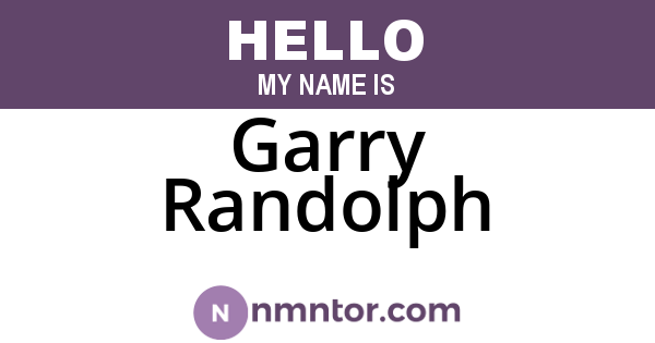 Garry Randolph