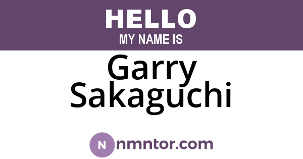 Garry Sakaguchi