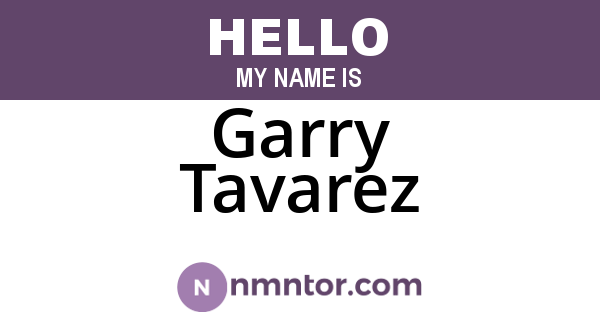 Garry Tavarez