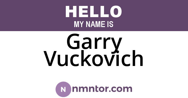Garry Vuckovich