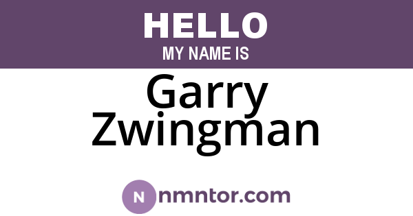 Garry Zwingman